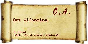 Ott Alfonzina névjegykártya